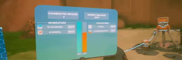 Solarpunk power management screenshot