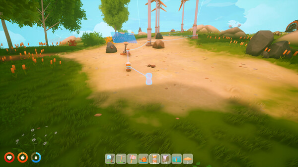 Solarpunk automated watering route screenshot